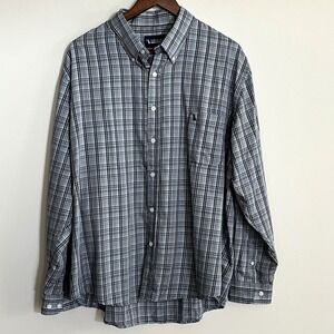 Local Boy Outfitters Mens XL Blue Plaid Bamboo Button Down Shirt Long Sleeve
